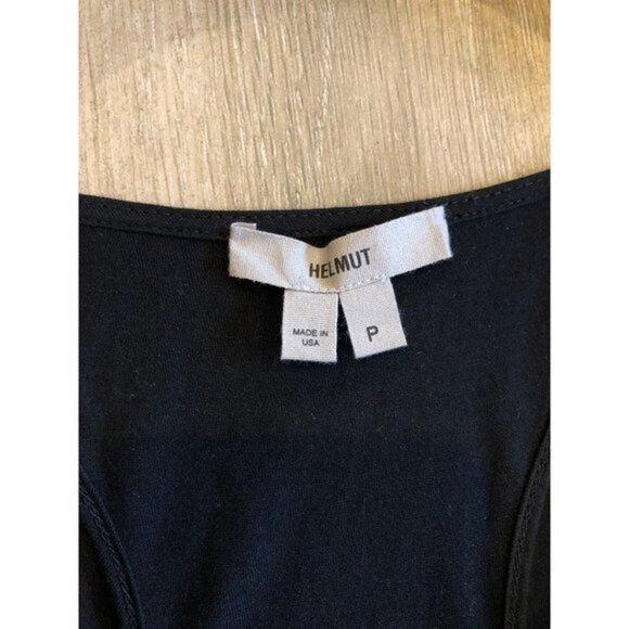 HELMUT Lang Women black long asymmetric top dress size one - Picture 7 of 11